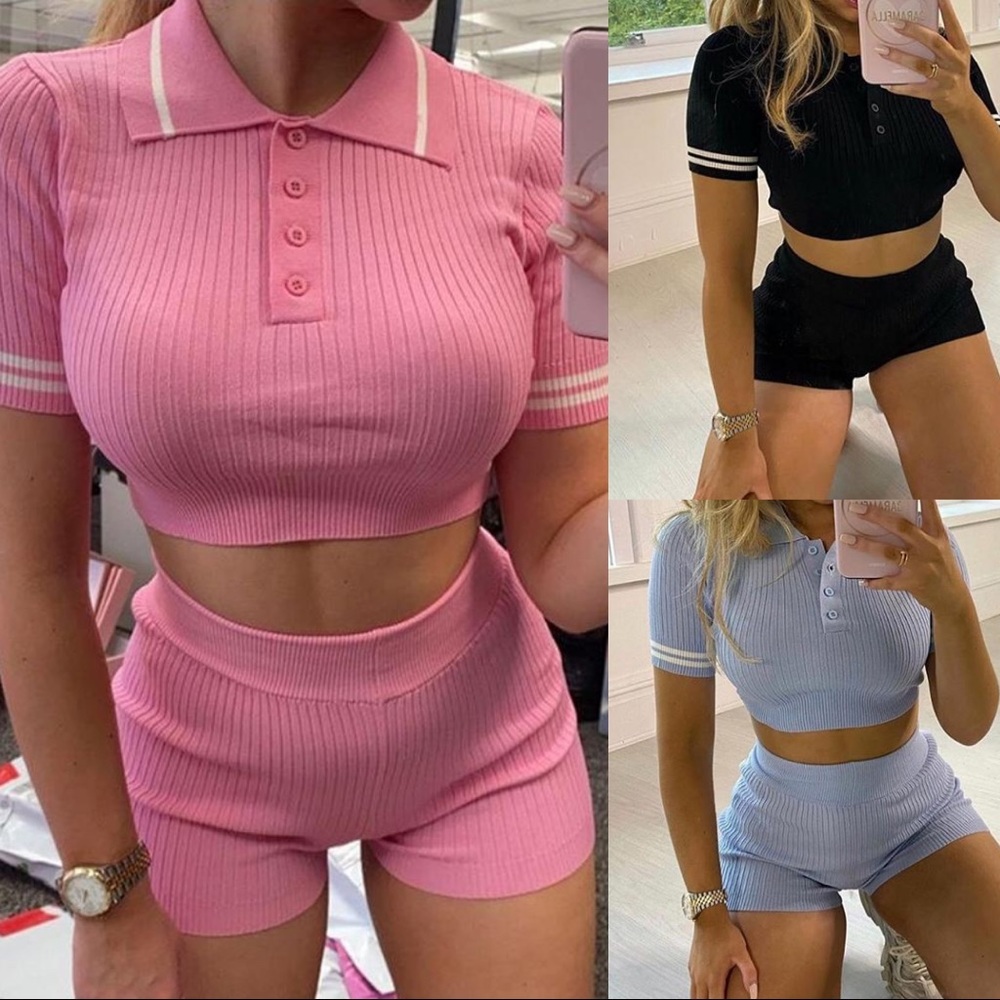 Cute Casual Set with High waisted Shorts